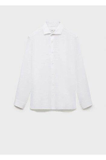 MANGO Man %100 keten slim fit gömlek