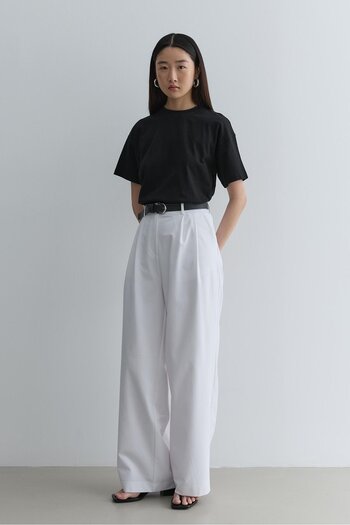 Fahhar Straight Leg Trousers White