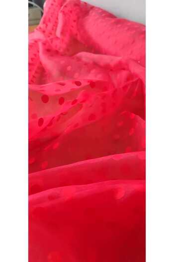 River Fabrics Organza Red with Points