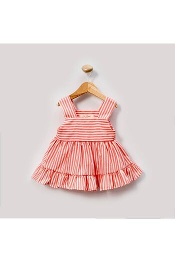 babymoon kids Baby Girl Child Linen Dress with Strap Slim Fit Is a Size up Can Choose