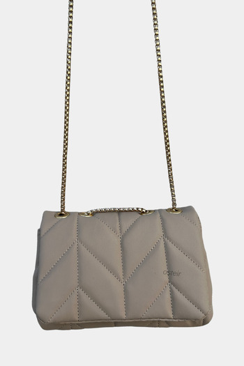 osteir Women's Chain Strap 2 Compartment Lined Shoulder Bag