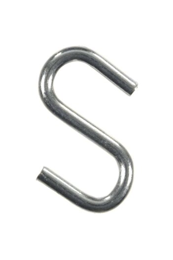 Generic ACE 8-Piece Long Lasting Zinc Plated Steel S-Hook Silver 3/4inch 5029459