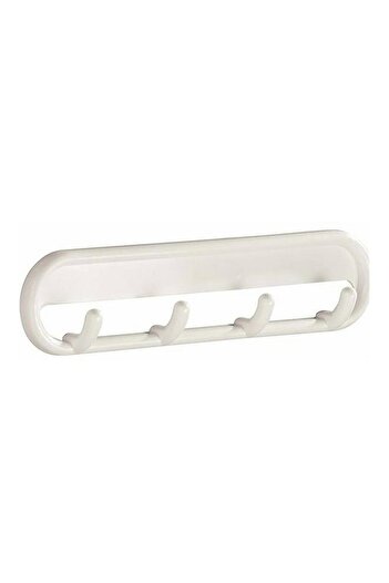 Generic InterDesign Adhesive Key Hook Rack White Medium