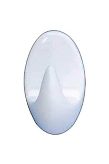 Generic Wenko 3-Piece Self-Adhesive Dwarf Plastic Wall Hook Set White 4404010100