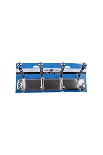 Generic InterDesign York Lyra Durable Wall Mount Storage Hook Rack Chrome 54170