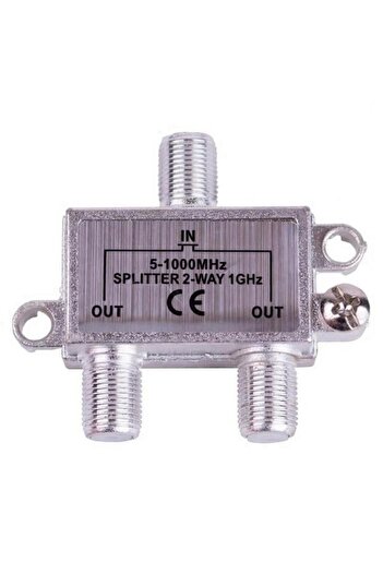 Generic Monster Jhiu Just Hook It Up Coax Digital 2-Way Splitter Silver 3260205