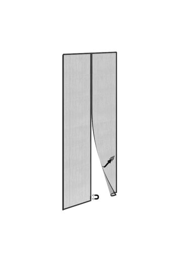 Bibilel Magnetic Anti-Insect Door Curtain, Polyester Fiber, Black, 220x150cm