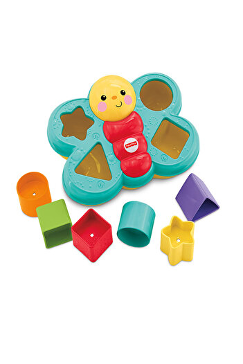 FISHER PRICE Fisher-Price Şekil Eşleştirme Arkadaşı Kelebek, 6 Bloklu, Şekil Eşleştirme Oyunu CDC22