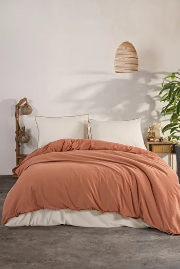 Macas Home Pamona 100% Cotton Washable Double Duvet Cover Set 200*220 Pmnckt