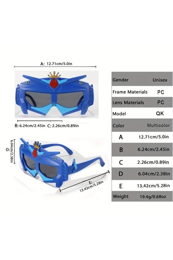 GlassySKY 1 Piece Children's Robot Sunglasses, Party Holiday Travel Photo Accessory Birthday Gift