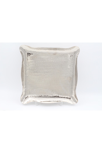 ANTEPSEPETİ Copper Silver Coated Tray 29 cm