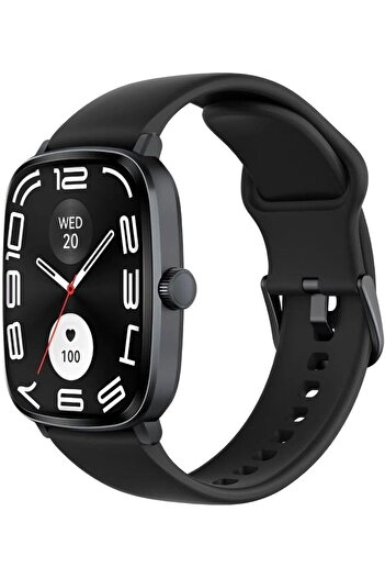 Haylou RS5 Smartwatch, 2.01" AMOLED Display with Silicone & Braided Straps, Over 150 Watch Faces, Bl