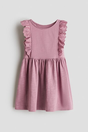 H&M Fırfırlı ve Pamuklu Elbise