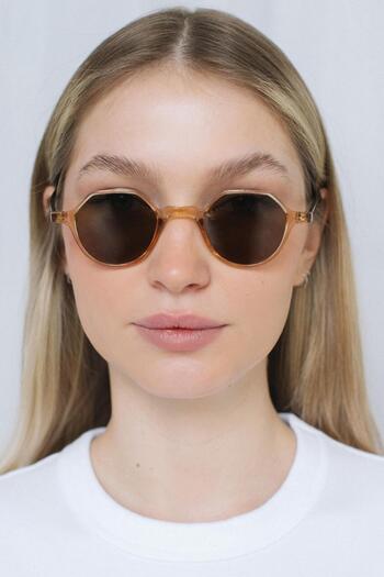 Bilge Karga Paula New Nude Brown Sunglasses
