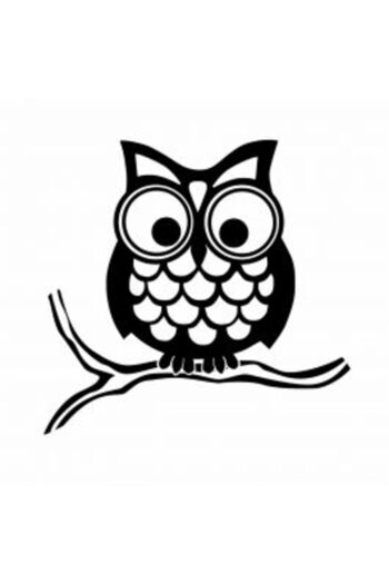 Homelux Decorative Wall Sticker Owl, 63x60 cm, Black