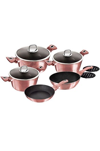 Berlinger Haus I-Rose Edition 10-piece dinnerware set with titanium surface