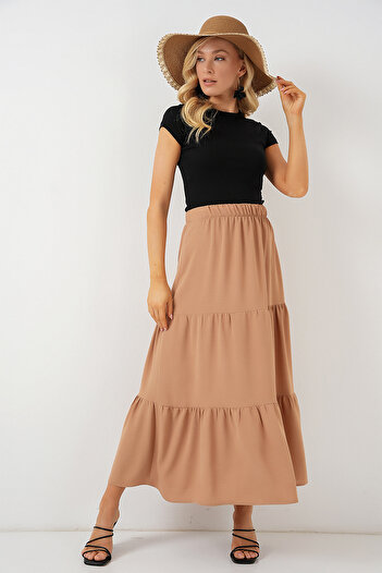 Bigdart Women's Ayrobin Long Skirt 8048 - Biscuit
