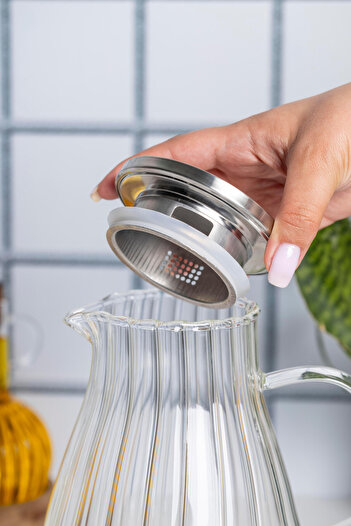 FH finehome Olina Metal Kapaklı Sürahi 1800ml