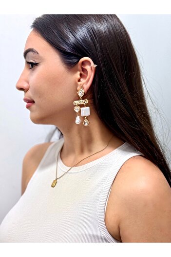 Çelik Pearl earrings