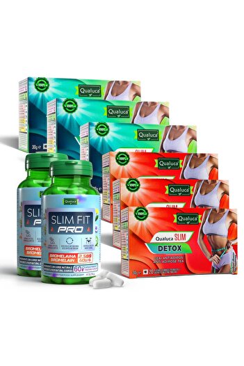 Qualuca Slimming complex – Slim Fit PRO (120 caps.) + Slim Siluet (3) + Slim Detox (3) | 60 days