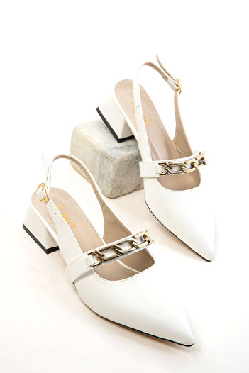 SOHO White Women's Classic Heeled Shoes 20672