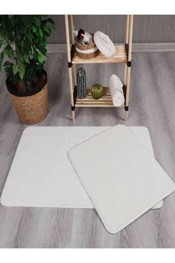 Myevilla My Evilla 50x80-50x40 Plush Simirna Bathroom and Toilet Set - Modern Decorative