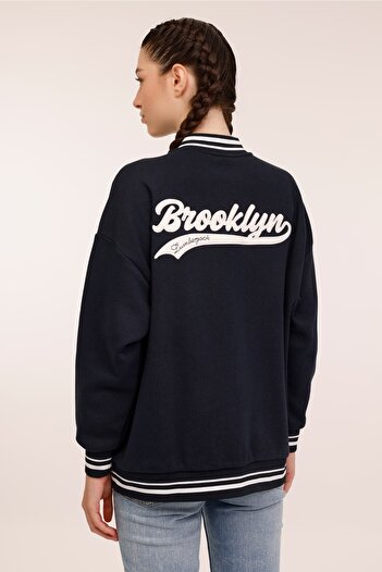 lumberjack Wl Esty 18Gf956 4Pr Navy Blue Women's Tracksuit Top
