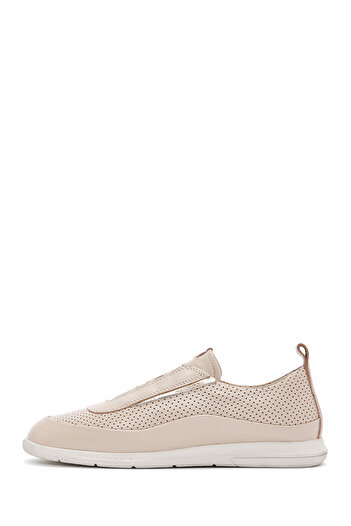 Derimod Beige Leather Comfort Women's Shoes - Lace-up, 24sfd 411418