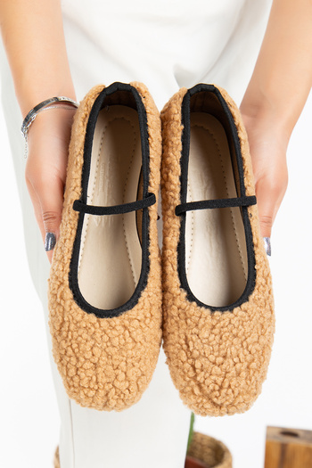Slipcat Mary Jane Tedy Ballerinas - Women's Plush Elastic Flat Sole