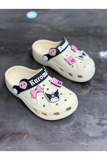 ÇOCUKÇA MODA Kuromi My Melody Girls Non-Slip Sole Slippers Daily Pool Beach Sandals