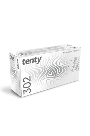 Tenty 302 White Nitrile Powder Free Gloves Size S 10 Packs of 100