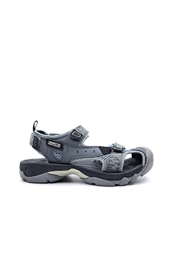 HUMTTO Closed Toe Gray Velcro Men's Outdoor Trekking Sports Sandals