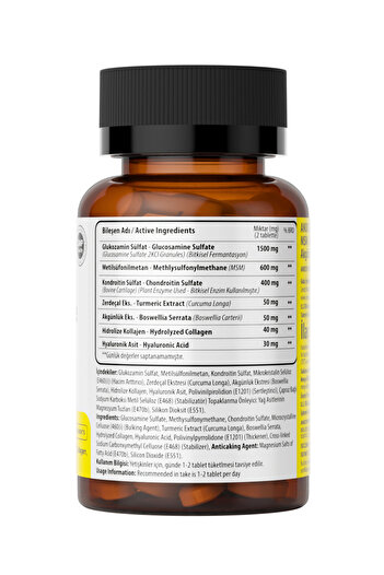anocin Glucosamine Chondroitin Msm Kolajen Curcumin Tablet 1500 Mg Glukozamin Kondroitin Collagen