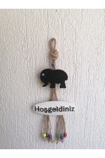 Grimsi Black Elephant Decorative Welcome Door Wall Ornament