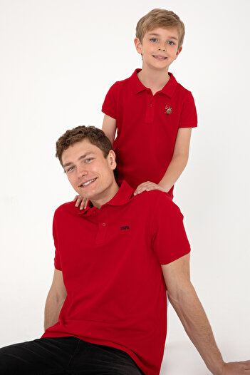 U.S. Polo Assn. Erkek Regular Fit Polo Yaka Kırmızı Basic Tişört 50306007-VR030