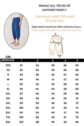 RELAXL %100 Pamuk Hafif Kumaş Şile Bezi Saks Mavi Modern Şalvar Yoga Meditasyon Kıyafeti