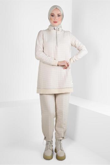 Alvina QUILTED PATTERNED PANT SUIT 44361