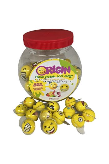 Origin Origine Filled Soft Candy with Smiling Face Emojies 60 Pieces
