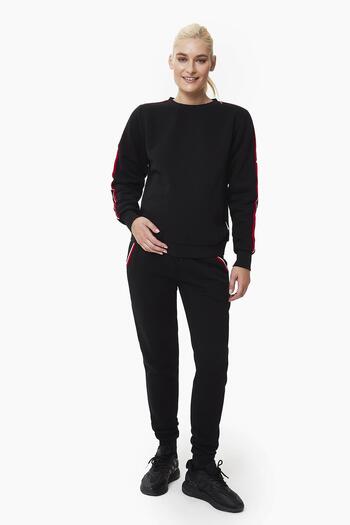 Style The Bump Silvia Black V2 Tracksuit Set - Belly Support Detailed