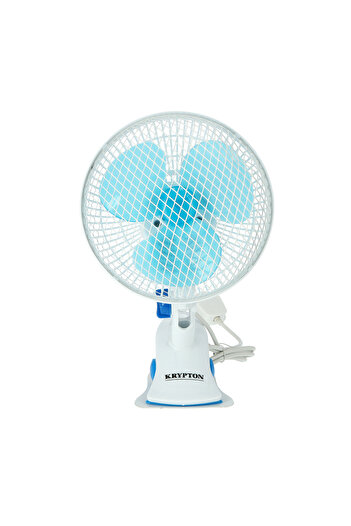 KRYPTON 8" Table/clip Fan 2-in-1 Use, 3 Blades, 2-speed, Oscillating, High Power, For Home/office