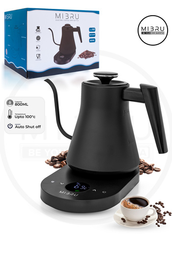 MIBRU Electric Coffee Brewing Water Heater Gooseneck Drip Kettle 800ml