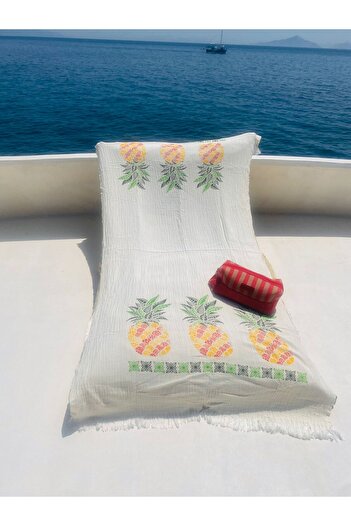Bambu Muslin Cotton Peshtemal and Beach Towel - Octopus Printing Technique Water Absorbent and Quick Drying Stylish Design