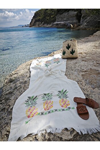 Bambu Muslin Cotton Peshtemal and Beach Towel - Octopus Printing Technique Water Absorbent and Quick Drying Stylish Design