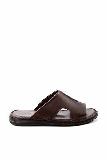 Bambi Brown Genuine Leather Men's Slippers E04804050603