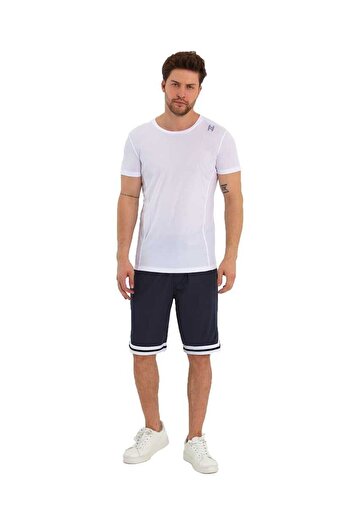 Adams Men's Polyester White Striped Basketball Shorts