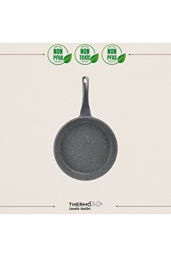 ThermoAD | Tava | 24 Cm | Granit Kaplama | Gri