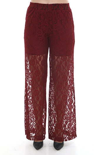 MODAMOR Shorts Lined Bordo Lace Pants