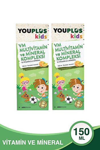 Youplus Kids Vm Multivitamin and Mineral Complex 150 ml 2 Pieces