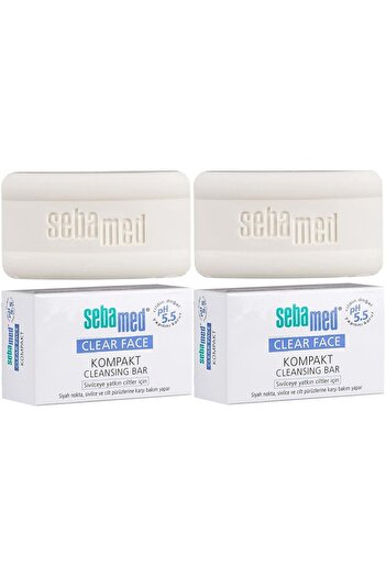 Sebamed Clear Face Compact Facial Cleansing Bar Soap for Acne Prone Skin 100Gr (Set of 2)