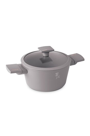 Berlinger Haus Pot with lid 20 cm Taupe Berlinger Haus BH 8100, gray, titanium coating